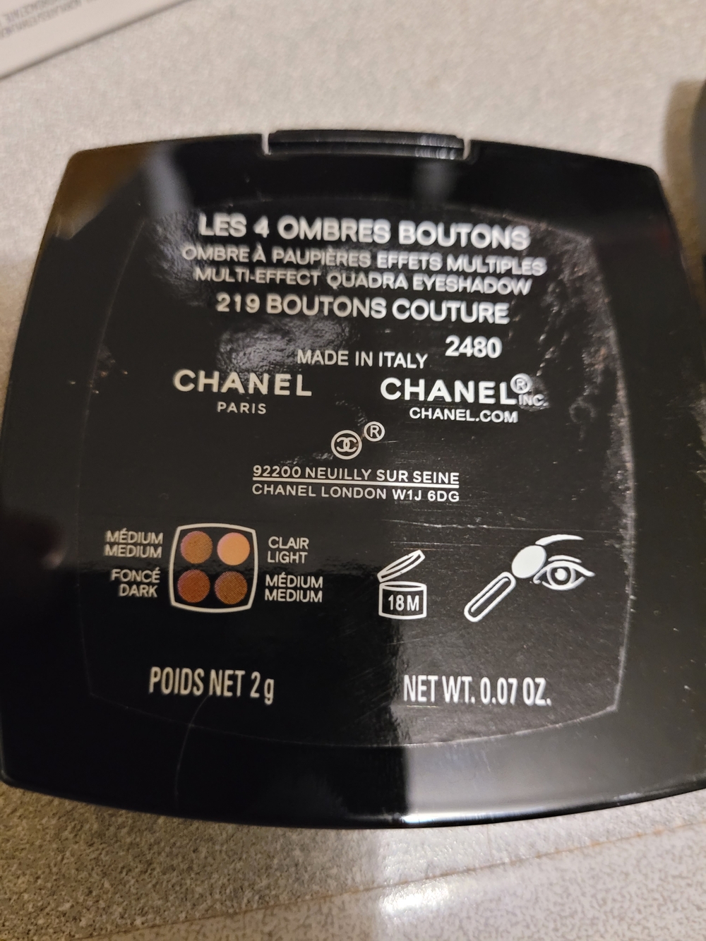 CHANEL 4-Color In 219 Boutons Couture Limited Edition - Picture 4 of 5